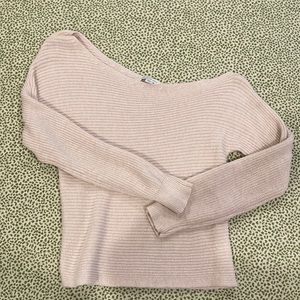 Cream off the shoulder sweater